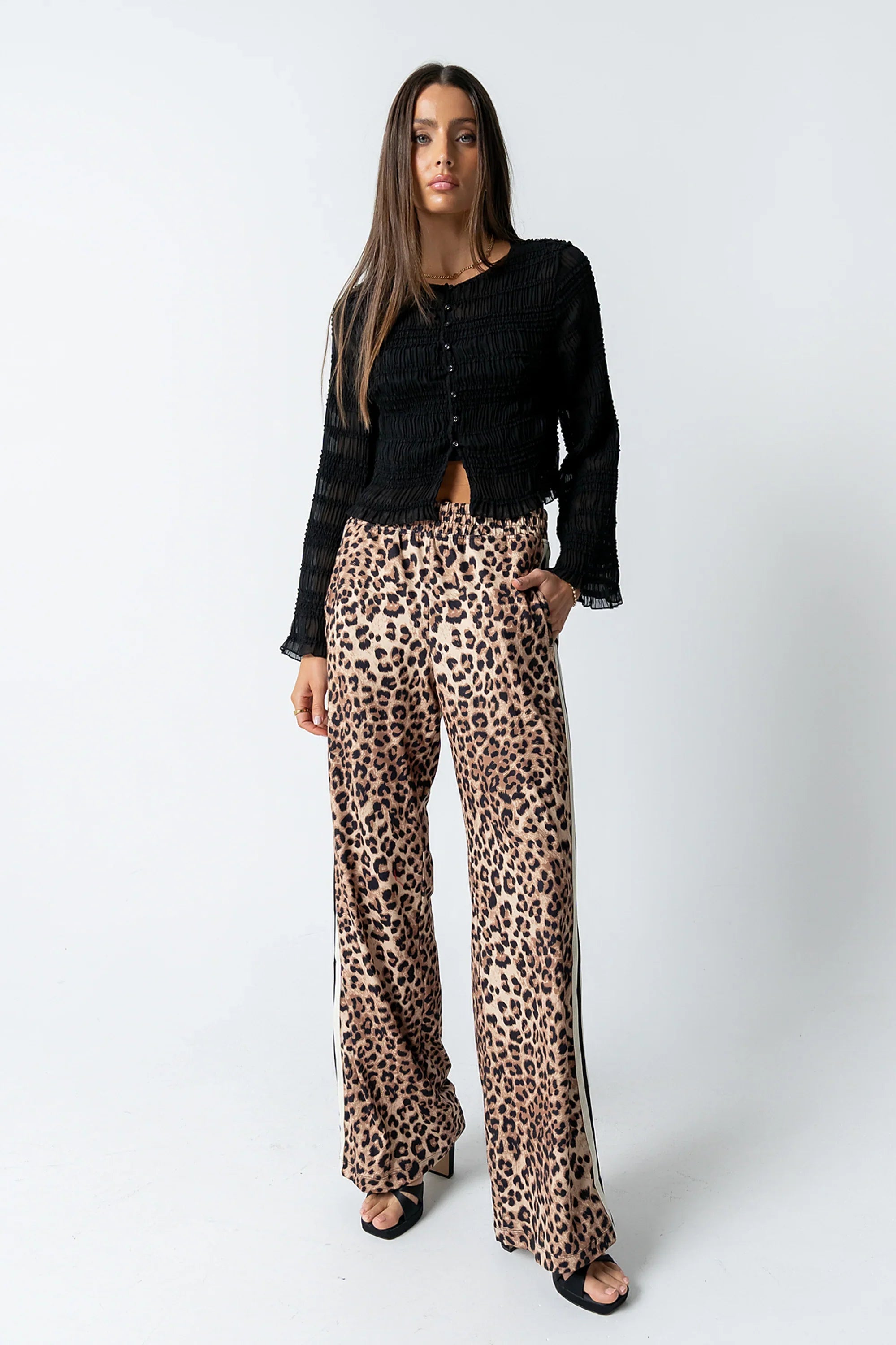 Marcus Chiffon Blouse in Black