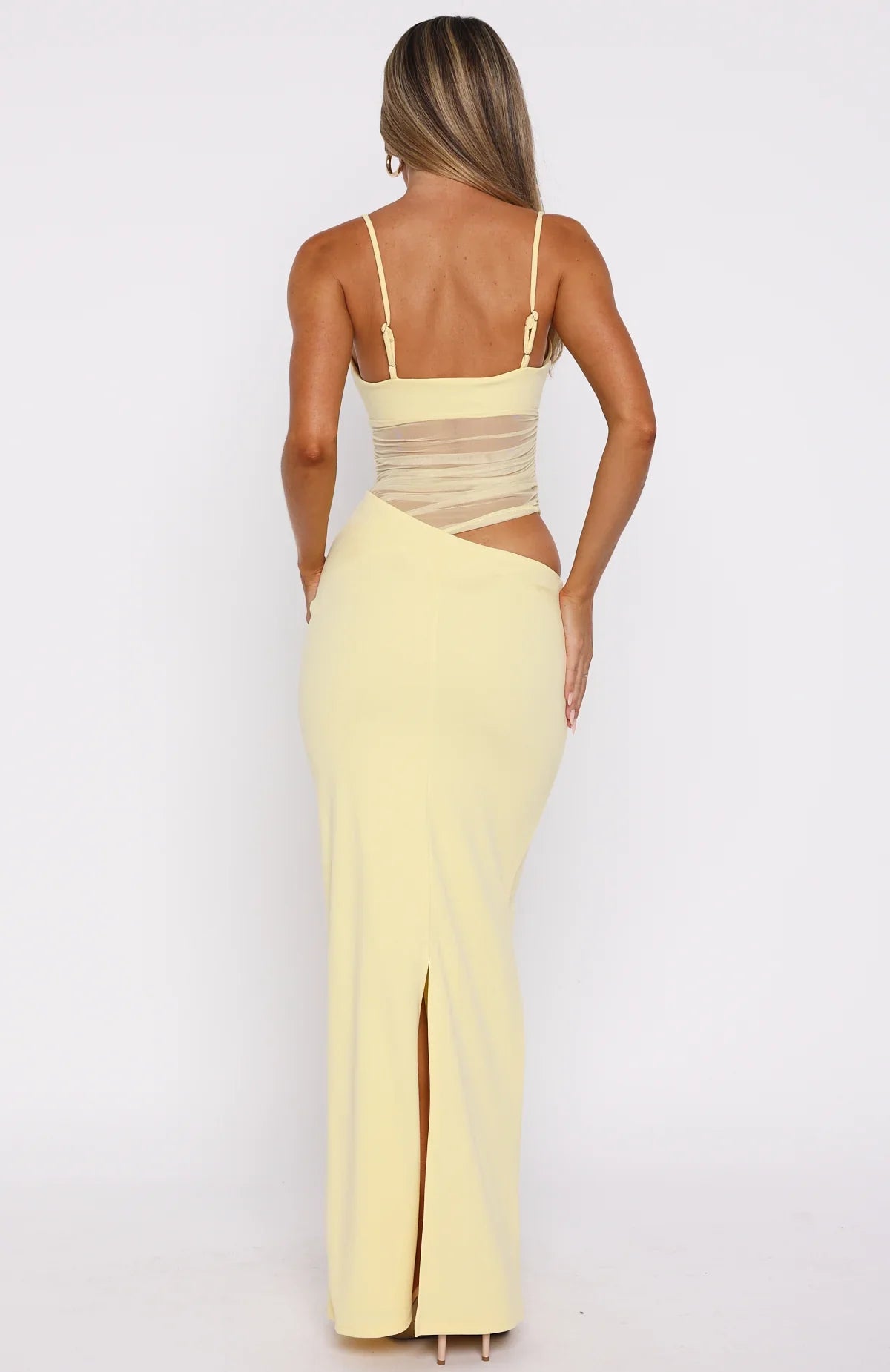 Call Me Up Maxi Dress Lemon