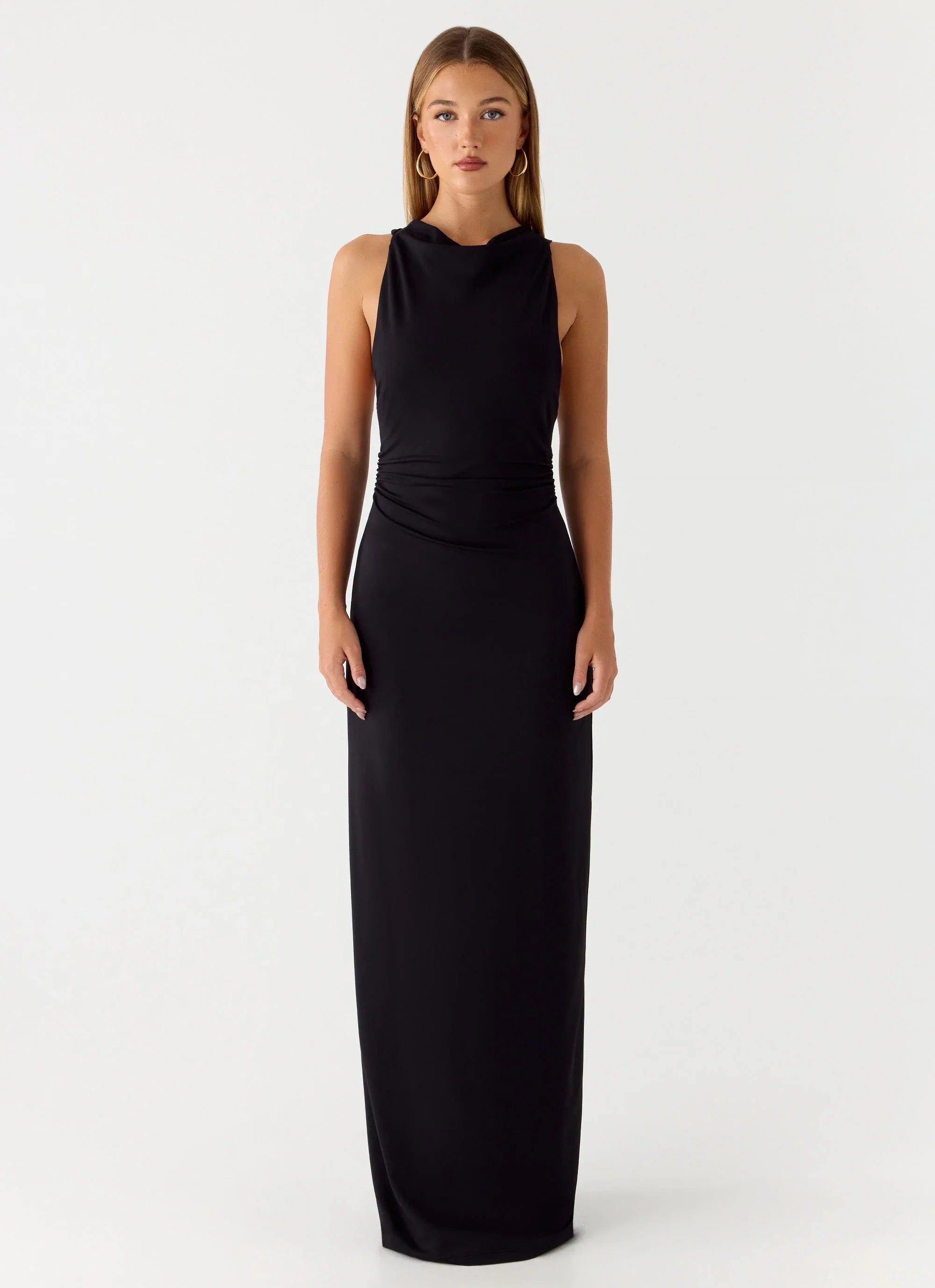 Hidden Agenda Maxi Dress - Black